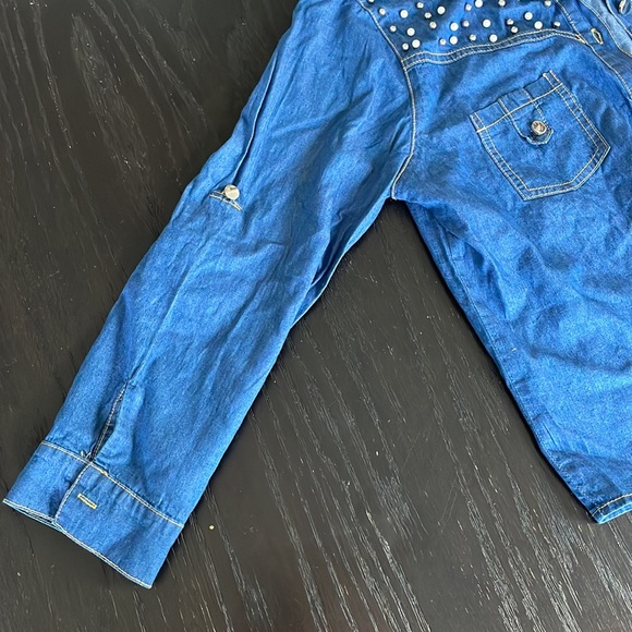 Button up Jean shirt with tie front - Picture 5 of 5